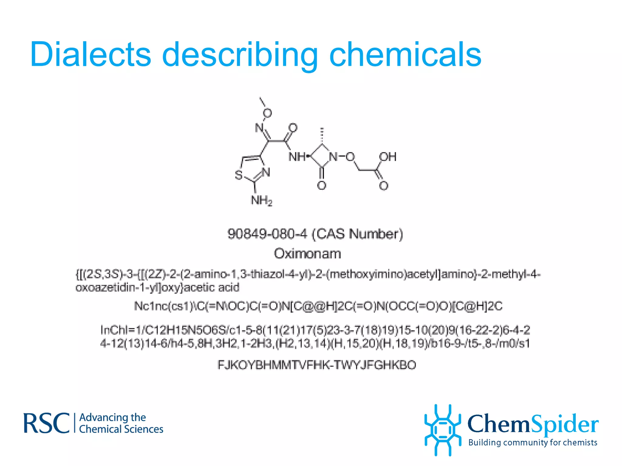Dialects describing chemicals 