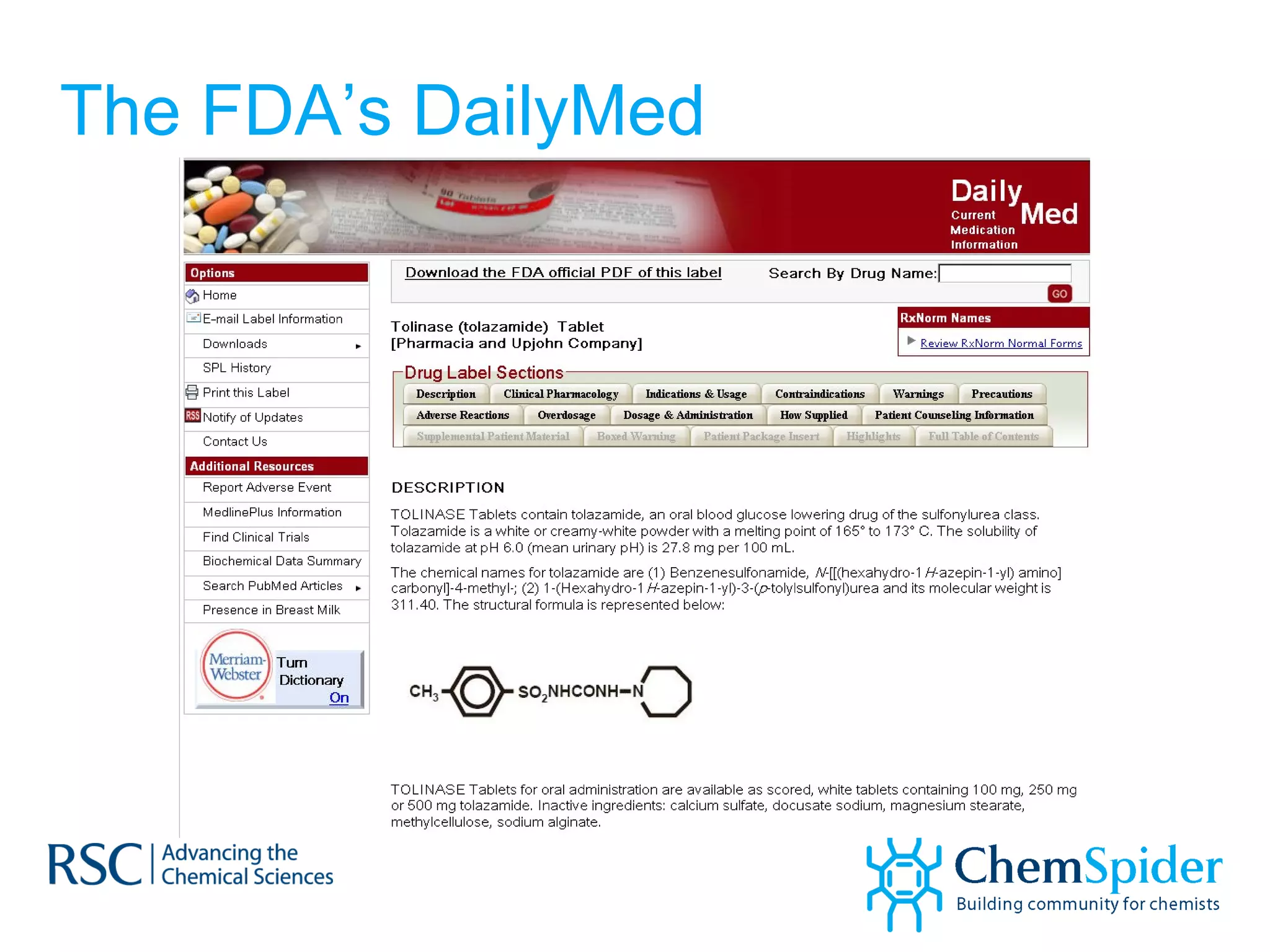 The FDA’s DailyMed 