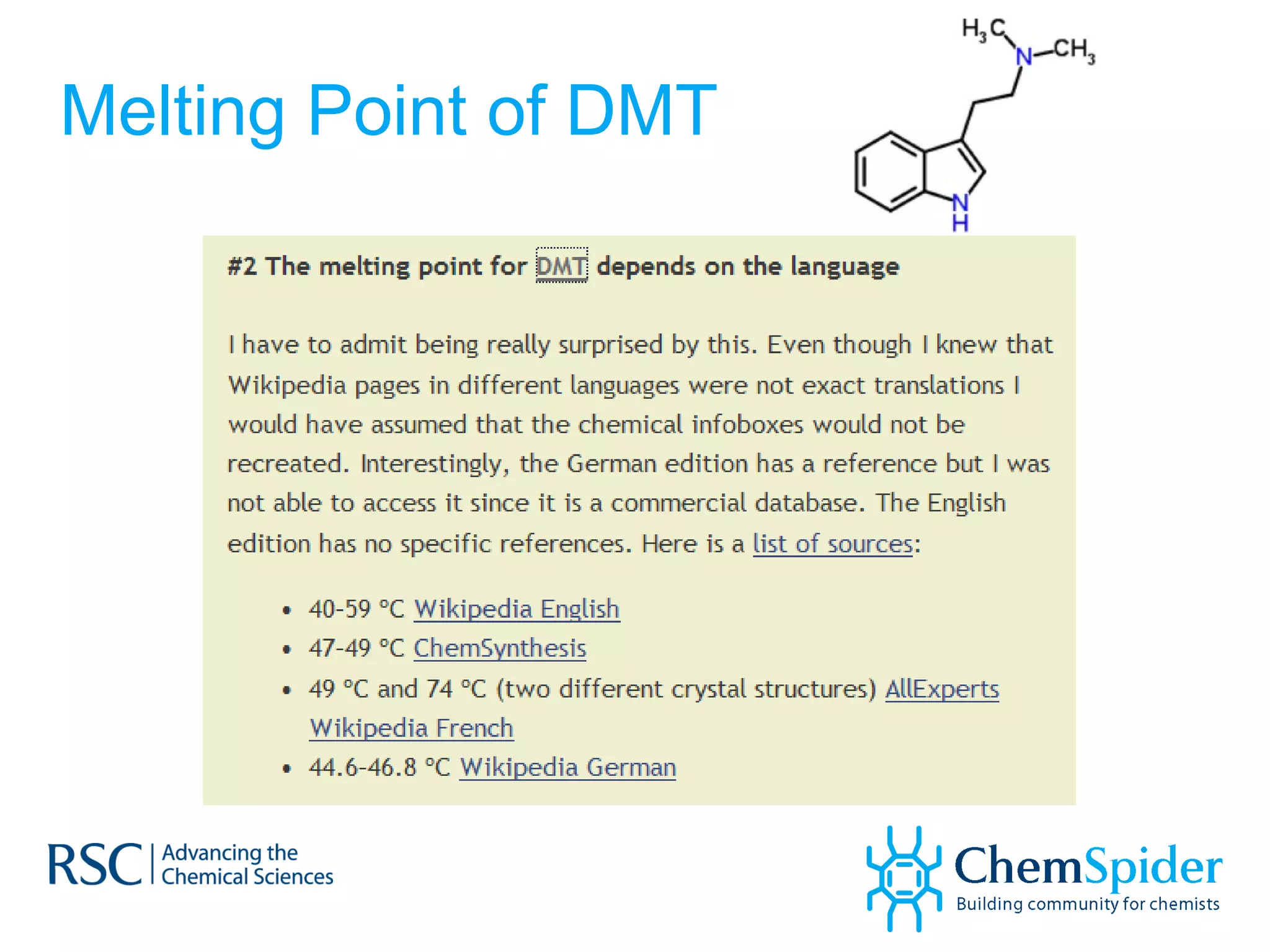 Melting Point of DMT 