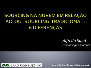 Alfredo Saad
IT Sourcing Consultant
15/06/2015 https://br.linkedin.com/in/alfredosaad
 