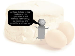 All I can tell you is that the bulk of our ingredients are all sourced from locally, but the sugar and emulsifier are imported  