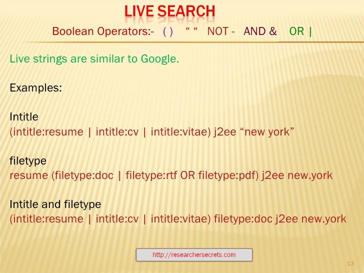 google resume search