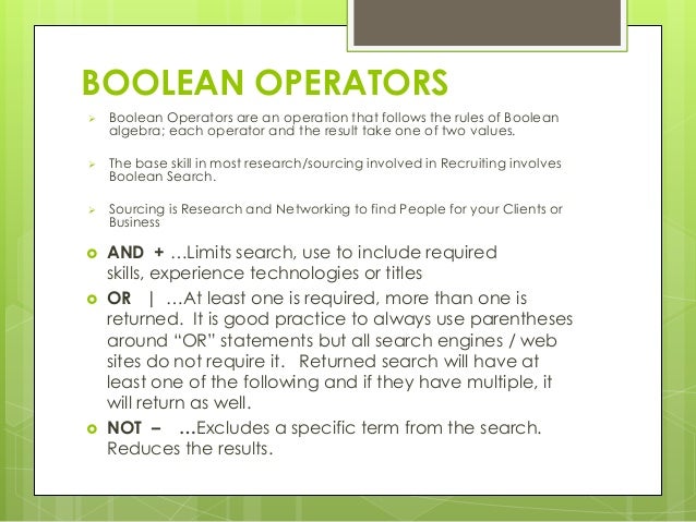 Sourcing using boolean search and other tips 2014