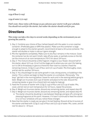 Sourdough Starter Recipe | PDF