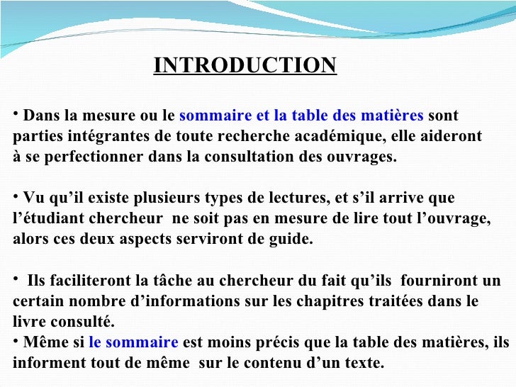 Exemple D Introduction Pour Un Expose
