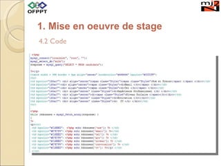 4.2  Code Mise en oeuvre de stage 