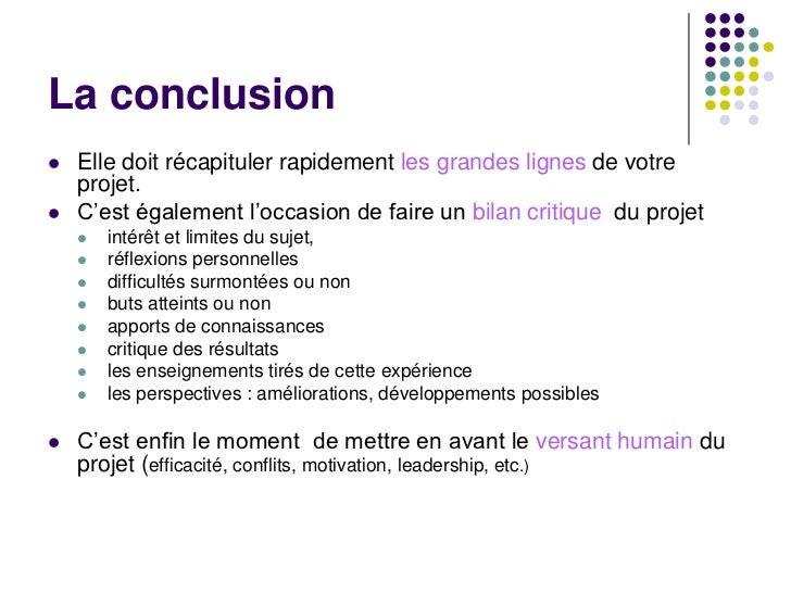 conclusion de presentation de soutenance