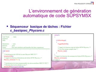L’environnement de génération
                                automatique de code SUPSYM5X

          Séquenceur basique ...