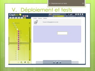 V. Déploiement et tests   33



V. Déploiement et tests
 Visuels
 