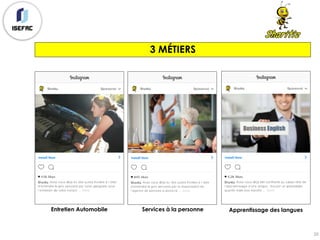 3 MÉTIERS
20
Entretien Automobile Services à la personne Apprentissage des langues
 