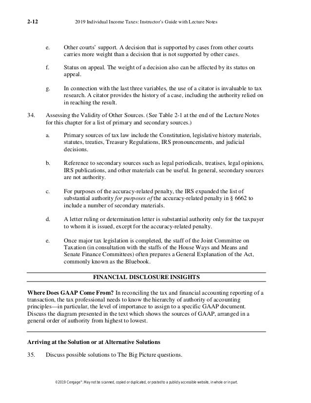South Western Federal Taxation 2019 Individual Taxe 42nd Edition