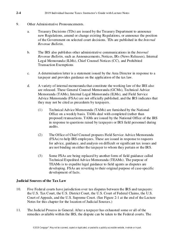 South Western Federal Taxation 2019 Individual Taxe 42nd Edition
