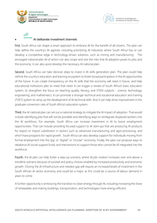 South African Artificial Intelligence plan | PDF