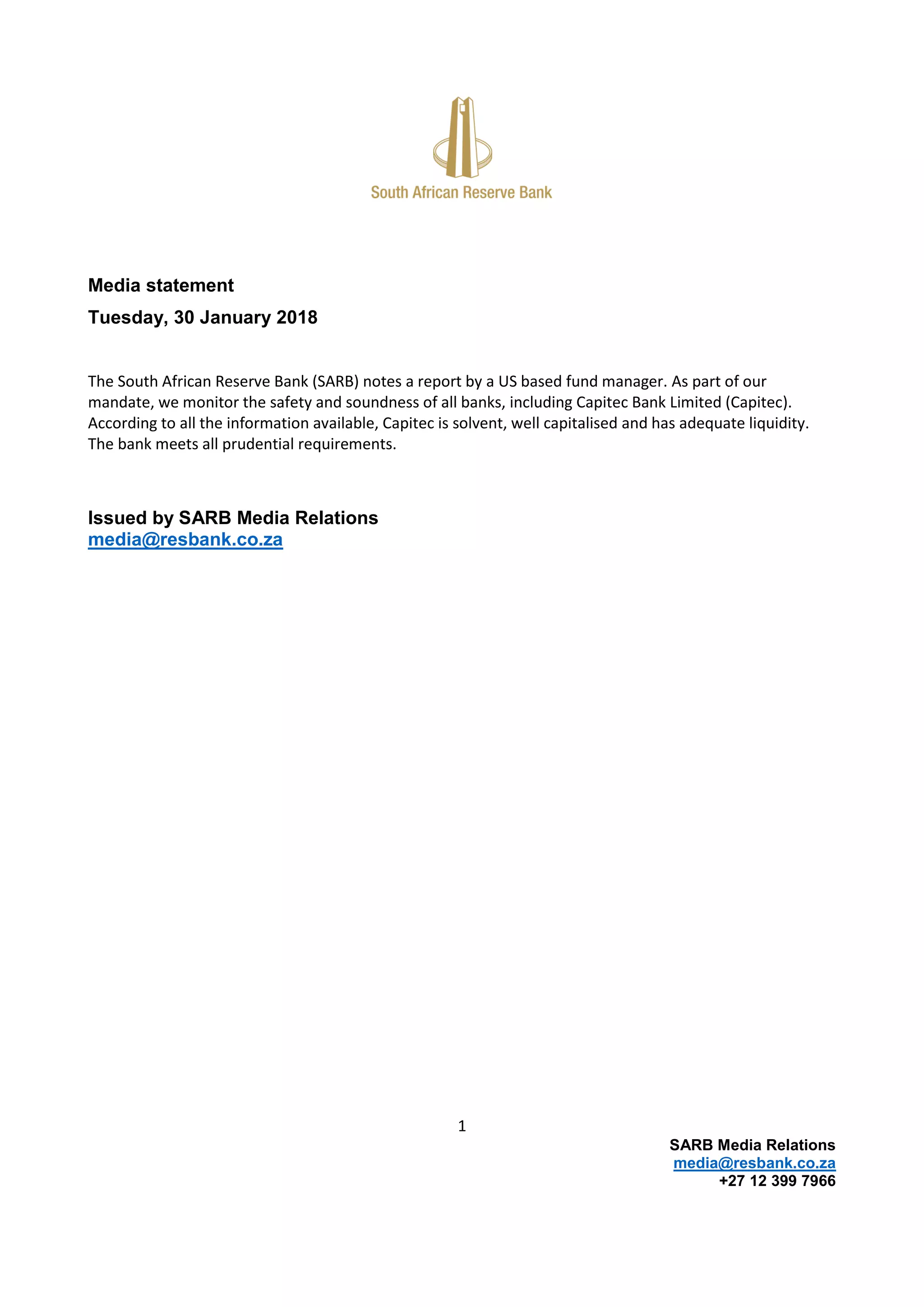 SARB on Capitec | PDF | Free Download 