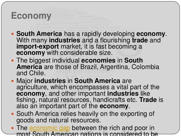 south america economy