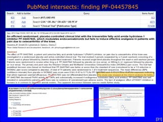 Tracking PF-04457845 through the system




                                          [31]
 