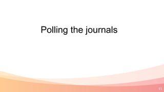 11
Polling the journals
 