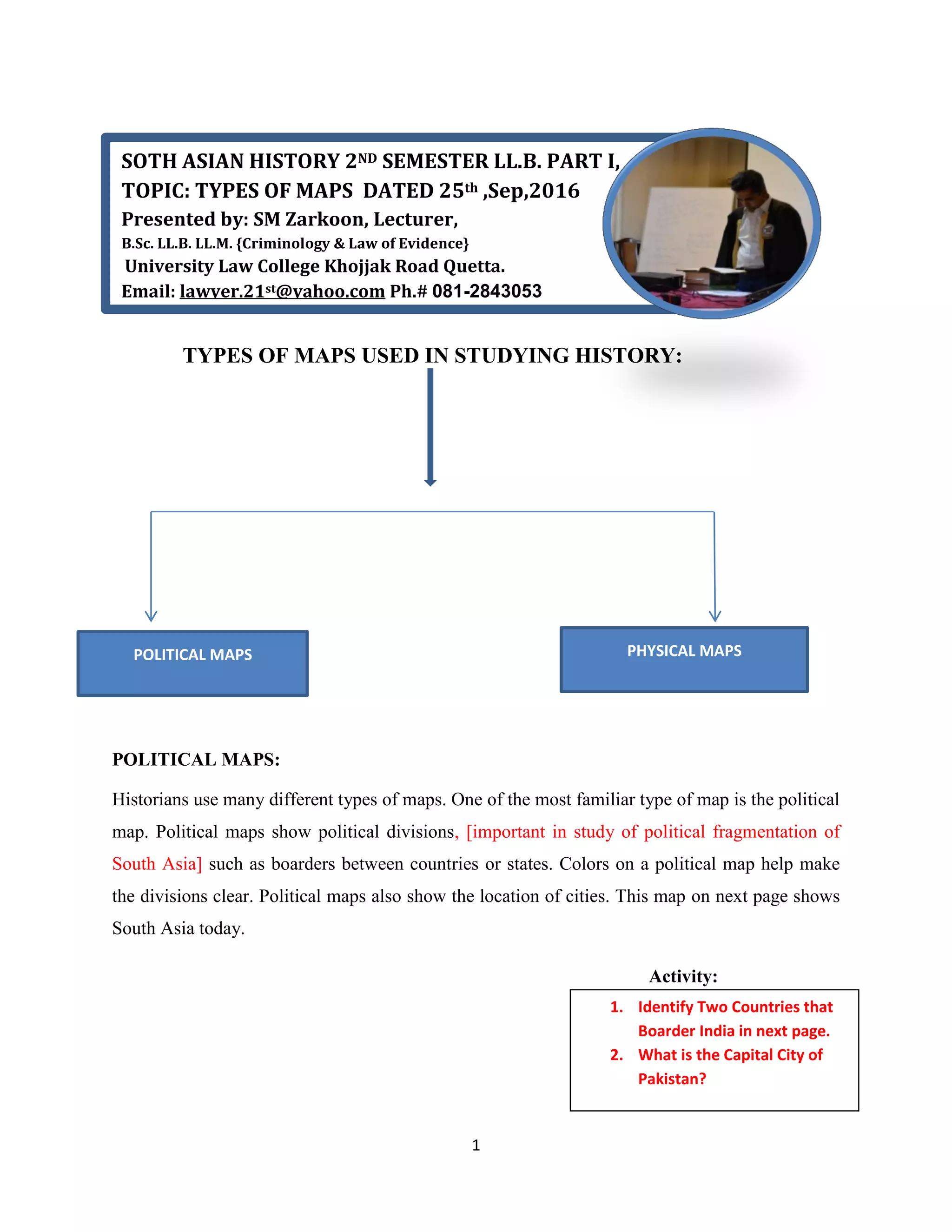 South Asian History Types Of Maps PDF South Asian History Types Of Maps PDF