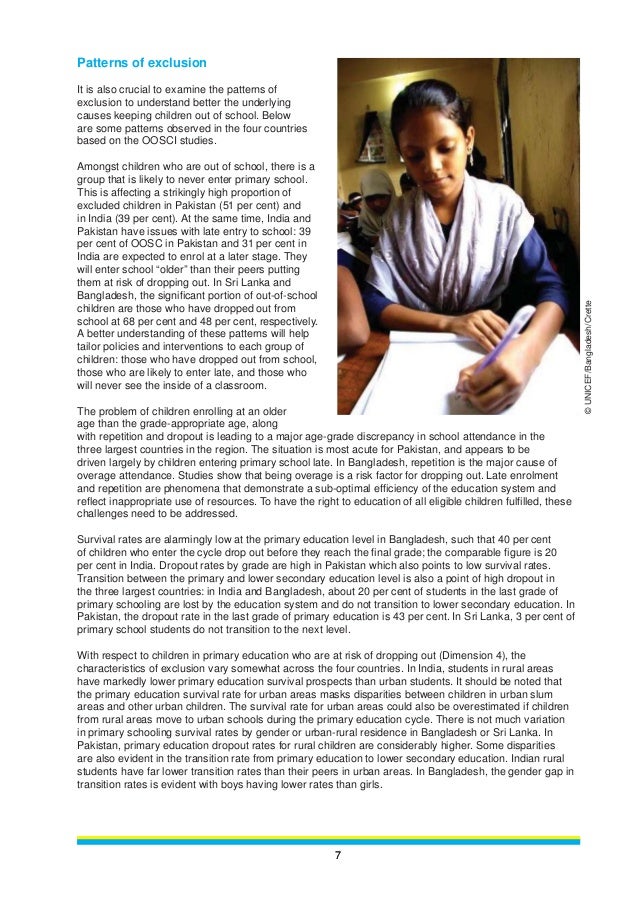 Executive Summary: Global Initiative on Out-of-School Children in South Asia Slide 11