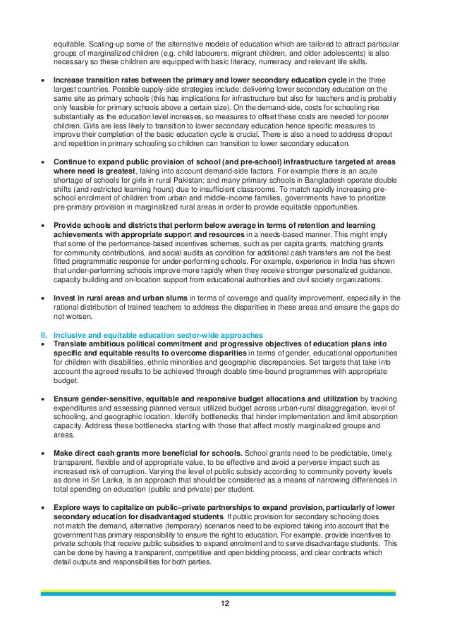 Executive Summary: Global Initiative on Out-of-School Children in South Asia Slide 16