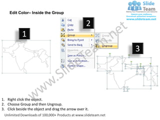 South asia powerpoint editable continent map with countries templates ...