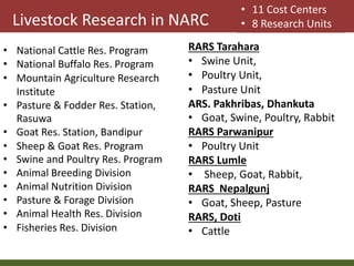 Priority areas of livestock sector for strengthening food and nutrition security in Nepal