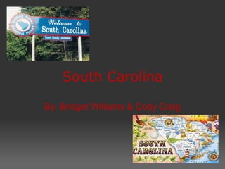 South Carolina     By: Bridget Williams & Cody Craig 