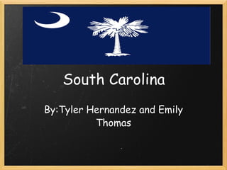 South Carolina By:Tyler Hernandez and Emily Thomas 
