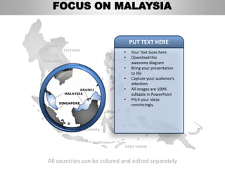 South east asia editable continent map with countries | PPTX