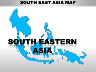 South east asia editable continent map with countries | PPTX