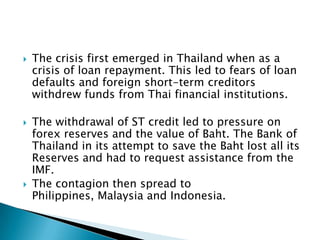 South east asian financial crises 1997 | PPT