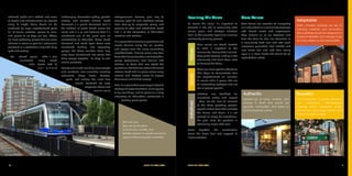 20	 SOUTH END VISION PLAN
widened, public art is added, and areas
of respite and entertainment are layered
along its length. Some blocks will be
anchored by large neighborhood parks
full of formal activities, places to relax,
and places to let dogs run free. Others
will have gathering places that are more
intimate in nature as part of a restaurant's
courtyard or a pedestrian alley with string
lights and seating.
This shared space ethic is also
manifested along South
End's streets with its
w e l l - p l a c e d
landscaping, decorative lighting, plentiful
seating, and eclectic artwork. South
Boulevard is a grand boulevard built in
the tradition of great streets across the
world and it is so well-detailed that it is
considered one of the great civic art
contributions to Charlotte. Once, South
Boulevard and South Tryon Street were
considered dividing lines separating
people but these corridors have long
since been transformed into seams that
bring people together - to shop, to eat,
and to celebrate.
Density and mixed-use bring more people
and wonderful new amenities including
restaurants, shops, hotels, theaters,
parks, and activity. The lunch time
crowd, bolstered by large
corporate offices and
smaller-scale
entrepreneurial business, give way to
evening night life and weekend activity.
From start-up to corporate, young and
growing to older and established, South
End is at the intersection of Charlotte's
creatives and creators.
It's a place that welcomes apartment and
condo dwellers along the rail corridor,
and people from the many surrounding
neighborhoods. Housing prices vary from
those that house teachers and firefighters,
young professionals and families with
children, to those that can afford the
penthouse lofts that soar above the transit
stations. South End is a place where many
cultures and lifestyles come to express
themselves and to find success.
And, it's a place that never forgot about its
heritage of experimentation, it's willingness
to try new things, and it's place as a living
laboratory for Charlotte's investments in
creating great places.
With the Lynx
Blue Line as the spine
of South End, mobility and
density intersect to create economic
opportunities and public amenities.
Realizing this Vision
To realize this vision, it’s important to
translate it into sets of community–wide
values, goals, and strategic initiatives
built on the valuable input of an inclusive
community planning process.
Core values are broad buckets
of what is important to the
community, literally what is valued.
They guide decision making in the
community and have been used
to develop the Goals.
Goals are more specific objectives
that begin to demonstrate how
the neighborhood will maintain
its values while it grows, but are
still overarching strategies and not
site or project specific.
Initiatives are identified for
immediate action and impact
– they are the "how to" element
of the three providing project-
specific action items that embody
the Values and Goals. It is not
enough to simply be aspirational.
This plan must be practical in
advancing it year after year.
Taken together, this combination
drives the Vision Plan and supports its
implementation.
SOUTH END VISION PLAN	 21
Authentic
Experiences of living, working, and
playing in South End should be
genuine, memorable, and linked to
local and global culture.
Core Values
Core Values are essential for navigating
our urban future as a community of people
with shared needs and experiences.
They underlie all of our decisions and
form the basis for how we interrelate as
a community both now and with each
successive generation that inhabits and
uses South End and add their stamp
upon it. In short, South End should be (in
alphabetical order):
ValuesGoalsInitiatives
Adaptable
Older, cheaper buildings are key to
nurturing creativity and innovation.
New buildings should be designed for
maximum flexibility and change of use
for future resilience and sustainability.
Beautiful
The environment is visually attractive
and welcoming. Well-designed
buildings define handsome public
spaces that encourage activity and
make one want to linger.
 