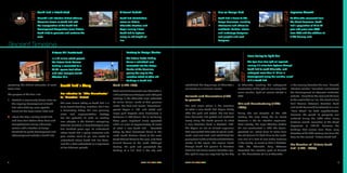 4	 SOUTH END VISION PLAN
preserving the distinct character of each
focus area.
The purpose of this Plan is to:
1.	 Establish a community-driven vision for
the ongoing development of South
End while defining more specific
visions for the focus areas listed and
2.	 Inform the City’s existing South End
and New Bern Station Area Plans and
comprehensive zoning ordinance
revision with a toolbox of design
standards to guide development and
redevelopment activity in South End.
South End’s Story
Pre-Industrial to “Little Manchester”
to “Creative” District
The area known today as South End is a
fairly recent branding invention, but it has
a fascinating history. This new planning
vision and implementation strategy
has the potential to write an exciting
new chapter in this district’s compelling
historical narrative, a story that begins over
two hundred years ago. To understand
where South End is going visionaries and
plan makers want to go, one needs to
understand where South End has been,
and this is best understood as a sequence
of five historical periods.
Gold! (1799-1860)
Gold was first discovered near Charlotte in
1799andbetweenthatyearand1860gold
workings in the Charlotte area extracted
60 million dollars’ worth of that precious
metal. The brief and hectic “boomtown”
period began in 1831 and lasted until
larger gold deposits were discovered in
California in 1848 (Morrill, 2011). But during
those years important mines operated
within an area of approximately 70-acres
of what is now South End -- bounded
today by West Morehead Street to the
north, South Graham Street to the west,
South Church Street to the east, and West
Summit Avenue to the south. Although
fleeting, this gold rush generated the
building of a U.S. Mint in the city and
Recent Timeline
South End is Established
Dilworth’s old industrial district officially
becomes known as South End with
the incorporation of the South End
Development Corporation (now Historic
South End) to promote and revitalize the
area.
A Transit Rebirth
South End stakeholders
revive an historic
Charlotte streetcar and
begin running it from
South End to Uptown
along an old freight rail
line.
Historic Mill Revitalized
In a $2-million rehab project,
the historic Parks-Cramer
Building is converted to a
48,961-square-foot office
and retail complex called
Atherton Mills.
Factory to Design Center
The historic Nebel Knitting
Annex is rehabbed and
renovated into the Design
Center of the Carolinas,
paving the way for the
inventive rehab of other old
buildings in South End.
1990
1996
1993
1998
SOUTH END VISION PLAN	 5
established the beginnings of Charlotte’s
eminence as a financial center.
Railroads and Connections (1852
to present)
The next major phase in the evolution
of what is nowl South End began shortly
after the gold rush faded. The first train
from Columbia, S.C puffed and clattered
slowly along the tracks parallel to what
is now Camden Road in October 1852.
This began an era of railroad expansion
that connected Charlotte to points north,
south, east and west, and established the
youngtownastherailheadanddistribution
center of the region. The original tracks
through South End parallel to Camden
Road fell into disuse several decades ago.
The right of way was acquired by the City
of Charlotte, enabling the subsequent
construction of the light rail line along that
same corridor. Light rail service started in
2007.
Mills and Manufacturing (1890s -
1980s)
During the last decade of the 19th
century, the area along the rail tracks
became a site for industrial expansion.
Most notably, the large Atherton Cotton
Mill was constructed in 1892. This steam-
powered mill, which drew its water from
the old Summit Hill Gold Mine to the north,
was one of a host of new textile factories
in the vicinity, so much so that in October,
1895, the Charlotte Daily Observer
described the industrial parts of Dilworth
as “the Manchester (U.K.) of Charlotte.”
In the ensuing decades this new “Dilworth
industrial corridor” flourished, and fostered
the development of adjacent residential
suburbs - Dilworth to the east and Wilmore
to the west of the rail line. The block of East
Park Avenue between Camden Road
and South Boulevard functioned as a mini
“Main Street” for both neighborhoods.
However, this period of prosperity was
curtailed during the 1930s when many
factories closed, casualties of the Great
Depression of 1929-42. However, the
buildings that survive from these early
decades of the 20th century now form the
basis for the revived “Historic South End”.
The Creation of “Historic South
End” (1990 – 2000s)
Rise as Design Hub
South End is home to 200
design businesses, including
showrooms and offices for
architects, builders, interior
and landscape designers,
and graphic and web
designers.
Explosive Growth
As Charlotte recovered from
the Great Recession, South
End’s population of 20 to 34
year olds grew over 500%
from 2000 with the addition of
4,200 housing units.
From Trolley to Light Rail
The Lynx Blue Line light rail opened,
running 9.6 miles from Uptown through
South End to south Charlotte, and
catalyzed more than $1 billion in
development along the corridor, much
of it in South End.
2004
2014
2007
 