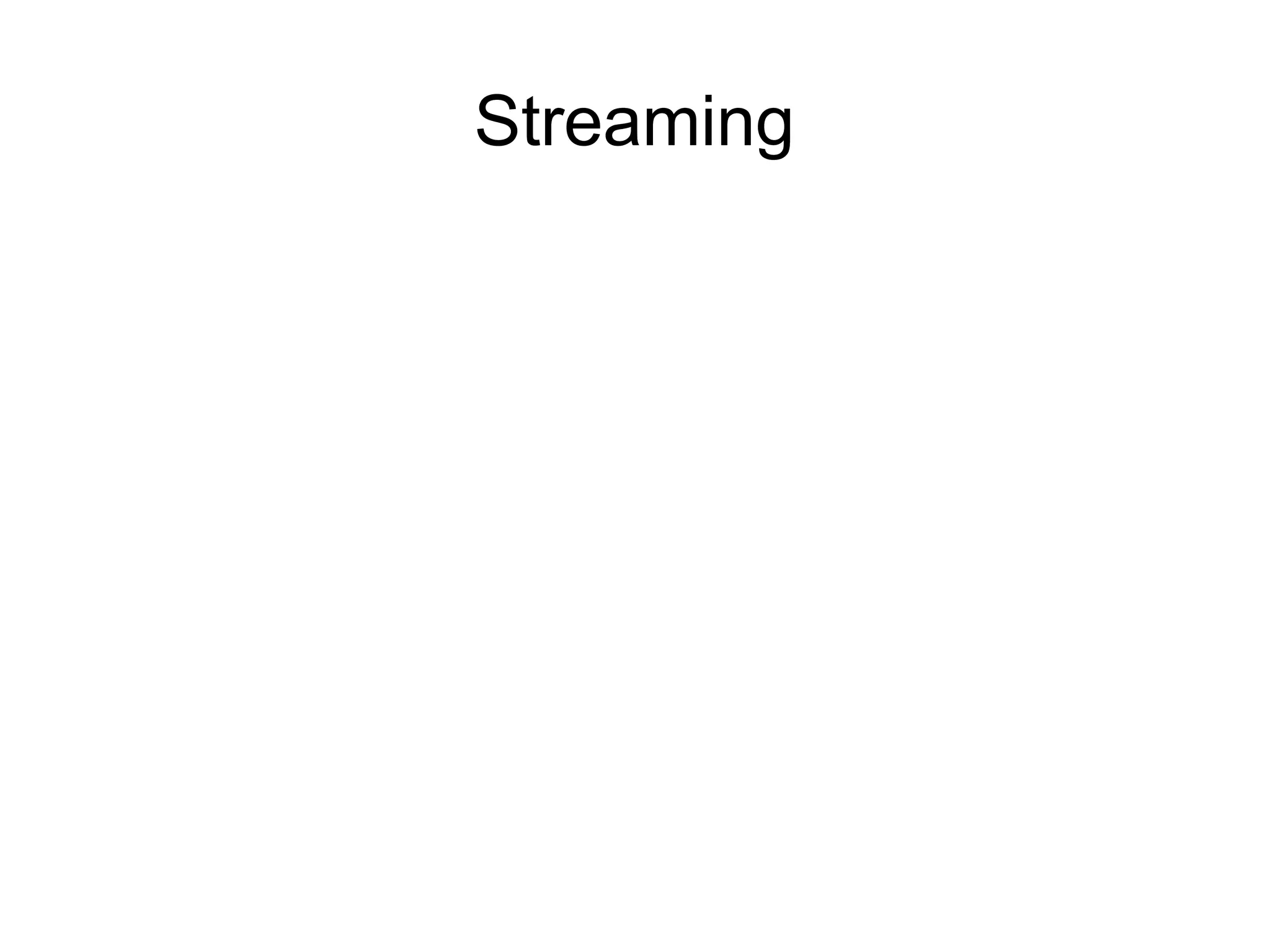 Streaming
 