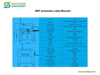 www.smthelp.com
SMT Automatic Label Mounter
 