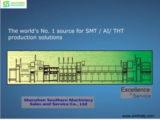 The world’s No. 1 source for SMT / AI/ THT
production solutions
www.smthelp.com
The world’s No. 1 source for SMT / AI/ THT
production solutions
 