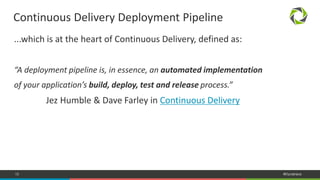 13 #Dynatrace
...which is at the heart of Continuous Delivery, defined as:
“A deployment pipeline is, in essence, an automated implementation
of your application’s build, deploy, test and release process.”
Jez Humble & Dave Farley in Continuous Delivery
Continuous Delivery Deployment Pipeline
 
