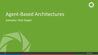 30 #Dynatrace
Agent-Based Architectures
Examples: Chef, Puppet
 