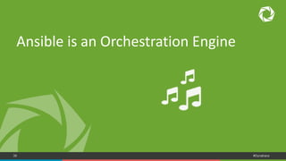 39 #Dynatrace
Ansible is an Orchestration Engine
 