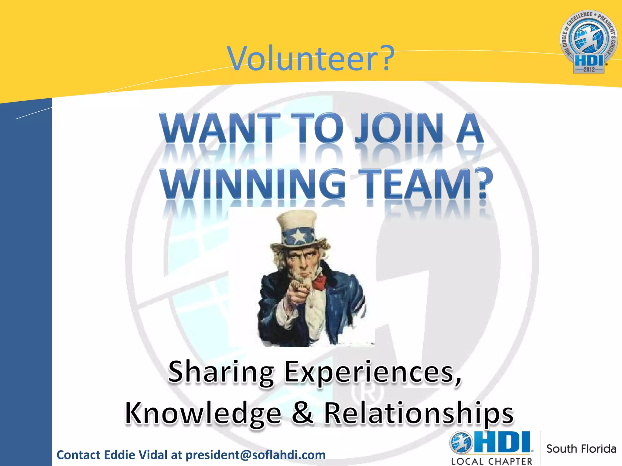 Volunteer?




Contact Eddie Vidal at president@soflahdi.com
 