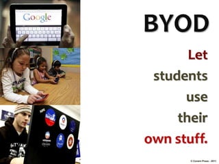 Let
students
use
their
own stuff.
BYOD
© Corwin Press - 2011
 