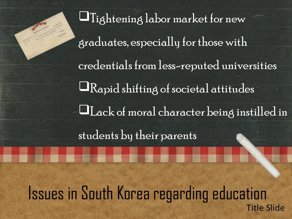 South korea's Educational system