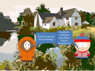 ¿Como se que me
hacen bullyng?

Cuando te
maltratan
psicológica
física o
verbalmente

 