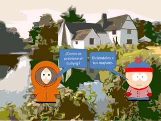 ¿Como se
previene el
bullyng?

Diciéndoles a
tus mayores

 