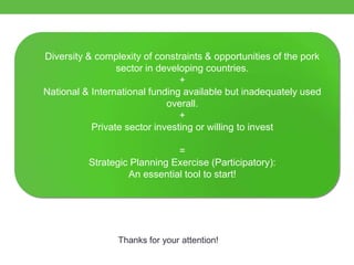 Good practices for pork value chains in emerging countries