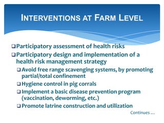 Farming systems perspectives: lessons for managing health risks  in smallholder pig systems