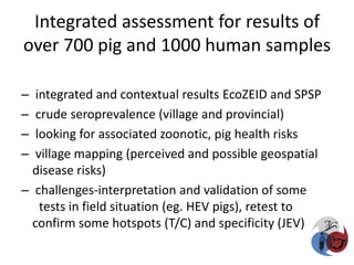 Integrated assessment and management of pig health risks – lesson’s learnt