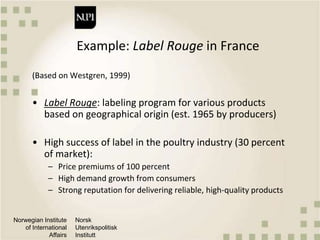 Market-based approaches to food safety