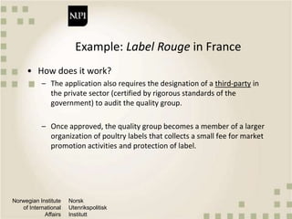 Market-based approaches to food safety