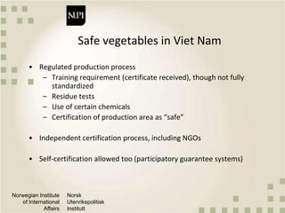 Market-based approaches to food safety